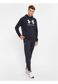 Under Armour Bluza Ua Rival Fleece Logo Hd 1379758 Czarny Loose Fit. Kolor: czarny. Materiał: bawełna #4