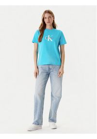 Calvin Klein Jeans T-Shirt Hero Classic LV047B865G Niebieski Regular Fit. Kolor: niebieski. Materiał: bawełna
