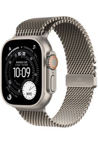 APPLE - Smartwatch Apple Watch Ultra 3 GPS + Cellular 49mm Natural Titanium / Titanium Milanese Loop M Szary (MEWY4QF/A). Rodzaj zegarka: smartwatch. Kolor: szary #1