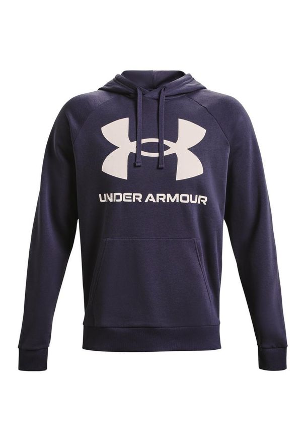 Bluza męska Under Armour Rival Fleece Big Logo HD. Kolor: fioletowy. Materiał: dresówka. Sport: fitness