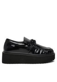 Love Moschino - LOVE MOSCHINO Loafersy JA10446I0LJD0000 Czarny. Kolor: czarny. Materiał: skóra