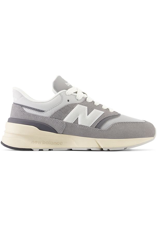 Buty dziecięce New Balance GR997RHA – szare. Okazja: na uczelnię, na co dzień. Kolor: szary. Materiał: guma