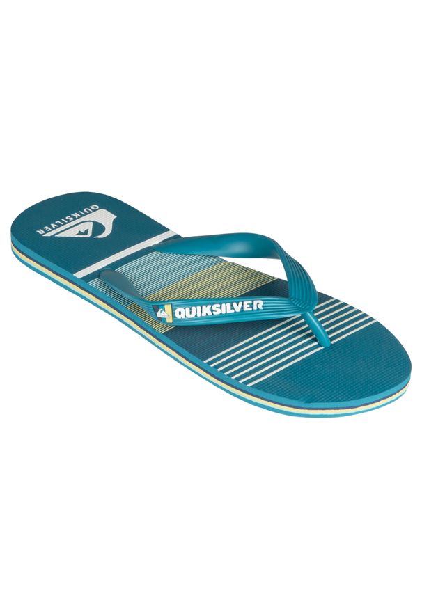 Quiksilver - Japonki Molokai Męskie. Kolor: zielony, niebieski, wielokolorowy. Materiał: guma, syntetyk
