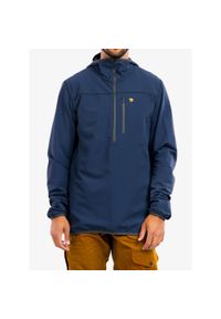 Fjällräven - Kurtka softshell męska Fjallraven Bergtagen Stretch Half Zip. Kolor: niebieski. Materiał: softshell