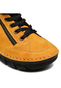 Rieker Sneakersy 55073-68 Żółty. Kolor: żółty. Materiał: skóra #5