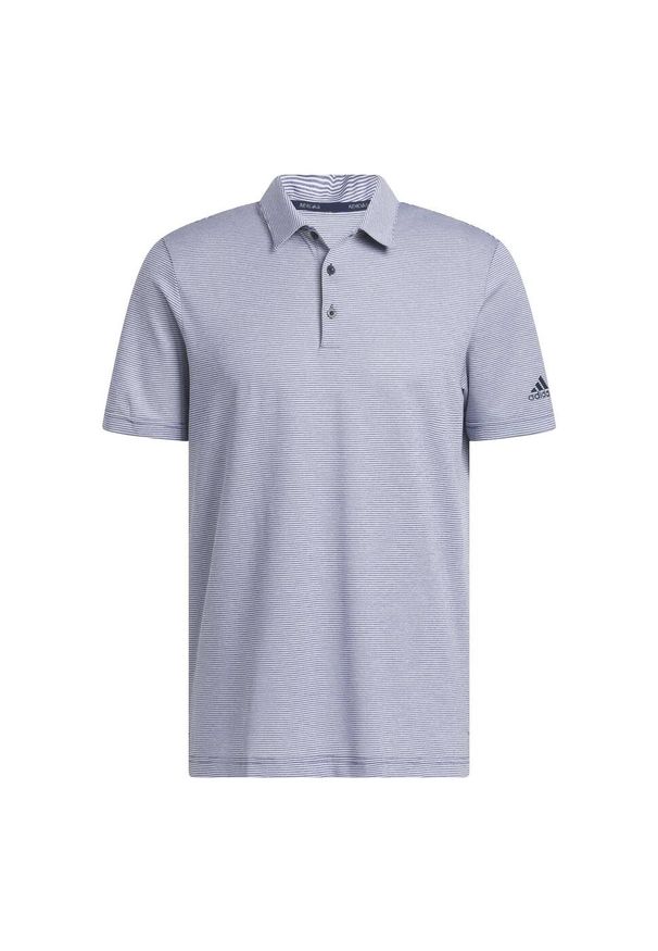 Adidas - Ottoman Stripe Polo Shirt. Typ kołnierza: polo. Kolor: niebieski, wielokolorowy, biały. Materiał: materiał. Styl: sportowy
