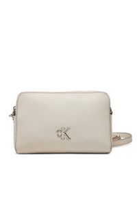 Calvin Klein Jeans Torebka Minimal Monogram Camera Bag 20 LV04K3162G Écru. Materiał: skórzane