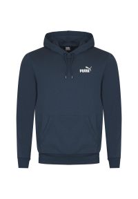 Bluza z kapturem Puma Men Ess Small Logo Hoody, Mężczyźni. Typ kołnierza: kaptur. Kolor: niebieski. Materiał: materiał, bawełna