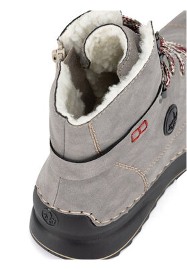 Rieker Botki 51544-64 Szary. Kolor: szary. Materiał: materiał