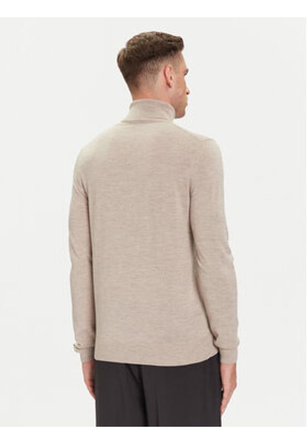 JOOP! Golf 17 Jk-04Donte 30032604 Beżowy Modern Fit. Typ kołnierza: golf. Kolor: beżowy. Materiał: wełna