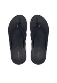 TOMMY HILFIGER - Tommy Hilfiger Japonki Molded Hilfiger Lth Beach Sandal FM0FM05802 Granatowy. Kolor: niebieski. Materiał: syntetyk #1