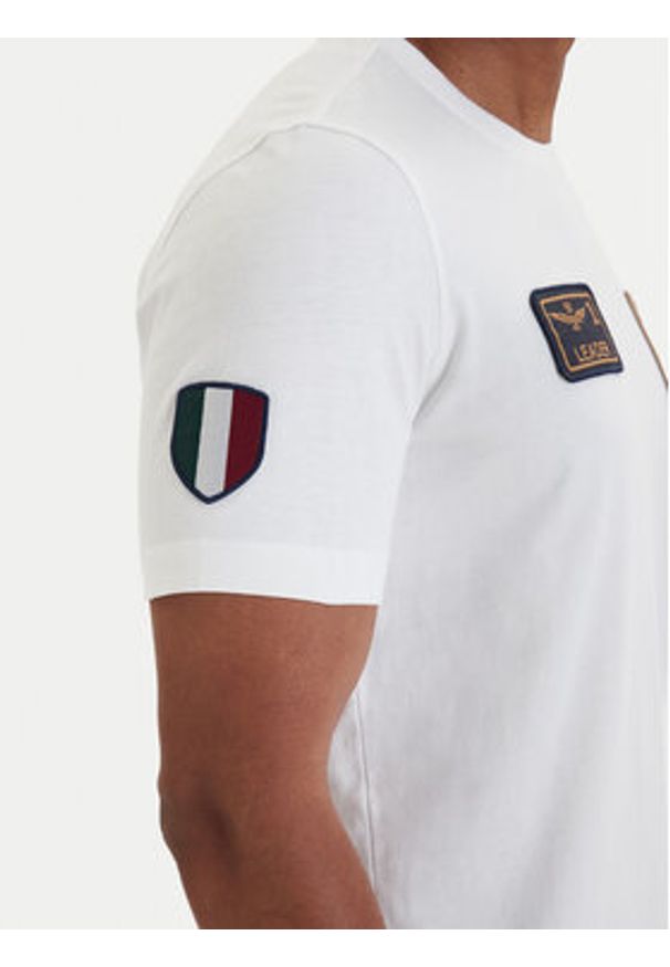 Aeronautica Militare T-Shirt 261TS2544UJ00592 Biały Regular Fit. Kolor: biały. Materiał: bawełna