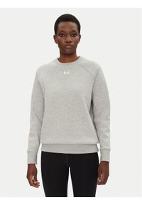 Under Armour Bluza Rival Fleece Crew 1379508 Szary Loose Fit. Kolor: szary. Materiał: bawełna