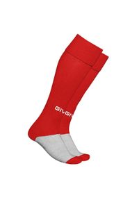 Getry piłkarskie dla dorosłych Givova Calcio. Kolor: czerwony. Materiał: poliester, bawełna. Sport: piłka nożna