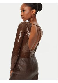 BARDOT - Bardot Body Brenna 59567TB Brązowy Slim Fit. Kolor: brązowy. Materiał: syntetyk