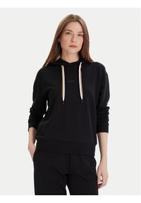 BOSS - Boss Bluza CP Stripe 50524760 Czarny Regular Fit. Kolor: czarny. Materiał: lyocell