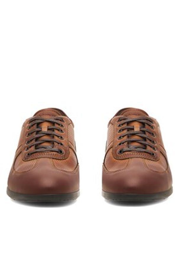 Lanetti Sneakersy BOBO-23 MBS Brązowy. Kolor: brązowy. Materiał: skóra