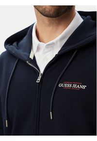 Guess Jeans Bluza M6RQ38 KCPR1 Granatowy Regular Fit. Kolor: niebieski. Materiał: bawełna #5