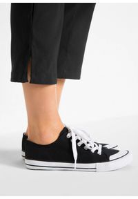 bonprix - Spodnie z bengaliny 7/8 z wygodną talią. Kolor: czarny #2