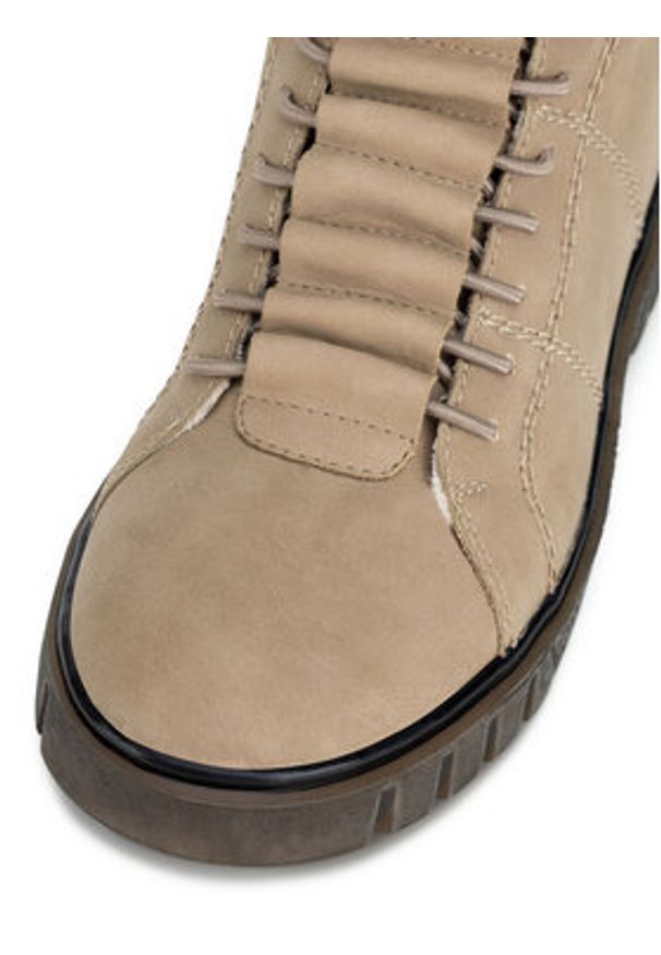 Rieker Trzewiki Y3421-20 Beżowy. Kolor: beżowy. Materiał: skóra