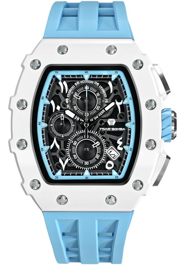 NoName - Zegarek męski Tsar Bomba TB8204QA-02 niebieski. Kolor: niebieski