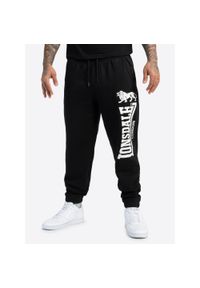Spodnie do biegania Lonsdale Ockle. Kolor: czarny. Materiał: dresówka. Styl: sportowy #1