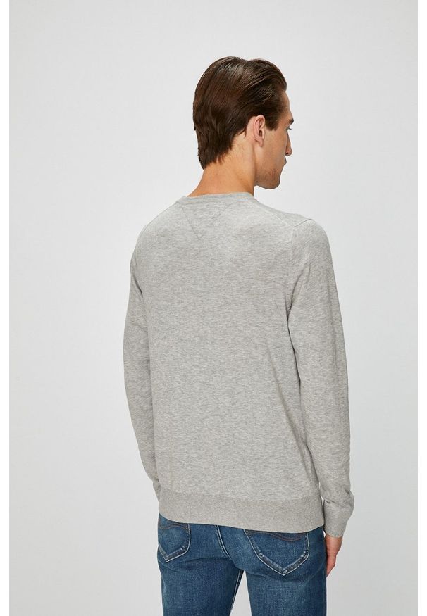 TOMMY HILFIGER - Tommy Hilfiger - Sweter. Okazja: na co dzień. Kolor: szary. Materiał: dzianina, bawełna. Wzór: melanż. Styl: casual