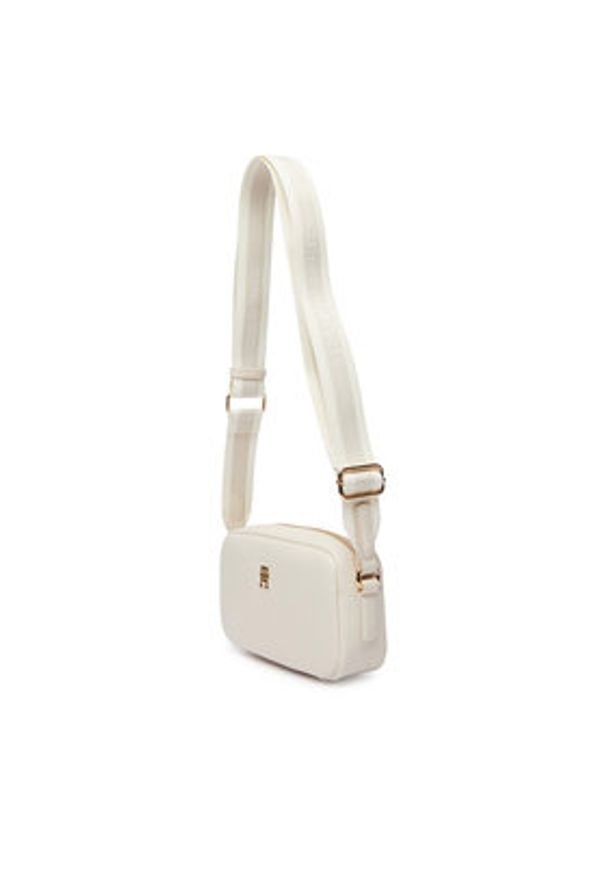 TOMMY HILFIGER - Tommy Hilfiger Torebka Th Essential Camera Bag AW0AW18370 Beżowy. Kolor: beżowy. Materiał: skórzane