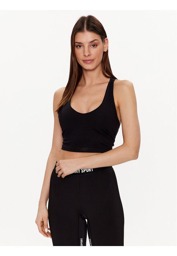 DKNY Sport Top DP2T9141 Czarny Regular Fit. Kolor: czarny. Materiał: syntetyk. Styl: sportowy