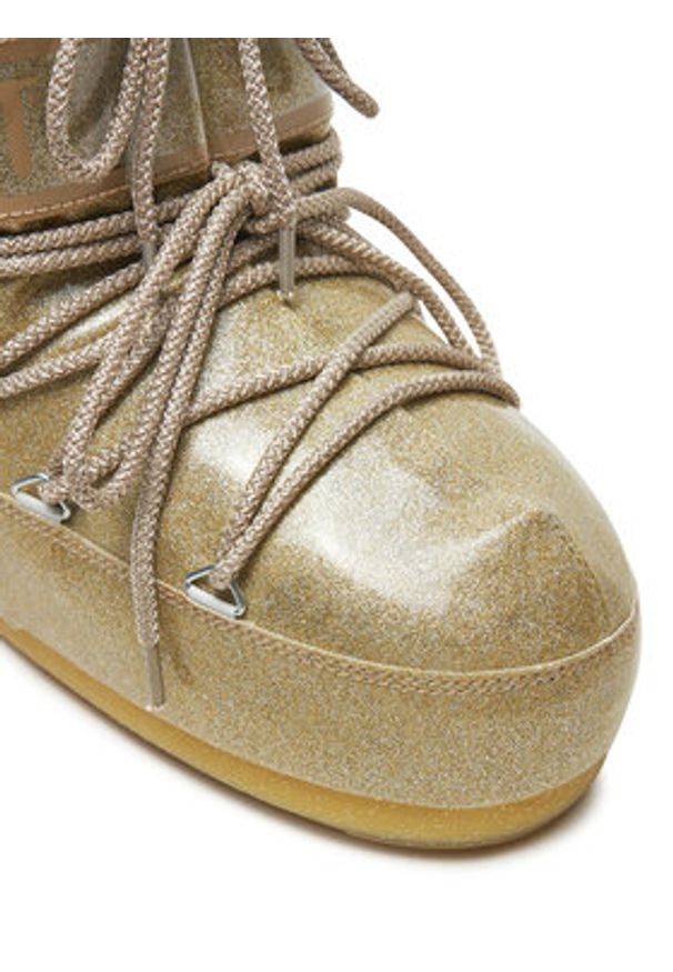 Moon Boot Śniegowce Icon Low Glitter 80D1409440 Złoty. Kolor: złoty. Materiał: skóra