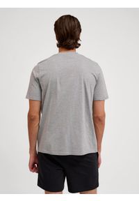 Hummel koszulka męska bawełniana logo haftowane hml Pulse T-shirt. Kolor: szary. Materiał: bawełna. Wzór: haft. Sport: fitness