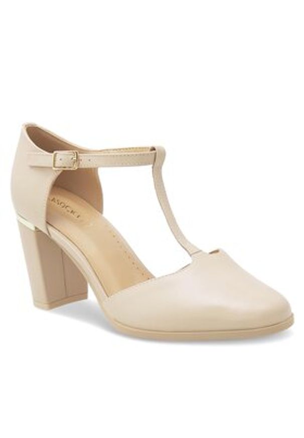 Lasocki Czółenka WYL3716-1Z Beżowy. Kolor: beżowy. Materiał: skóra