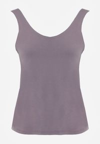 Born2be - Szary Gładki Top na Szerokich Ramiączkach w Stylu Basic Starbe. Okazja: do pracy, na co dzień. Kolekcja: plus size. Kolor: szary. Materiał: jeans. Długość rękawa: na ramiączkach. Wzór: gładki. Sezon: lato. Styl: elegancki, klasyczny, casual #7