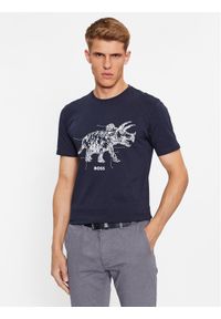 BOSS - Boss T-Shirt Terassic 50510376 Granatowy Regular Fit. Kolor: niebieski. Materiał: bawełna