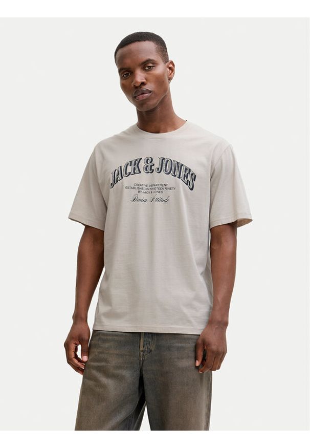 Jack & Jones T-Shirt Denver 12291213 Szary Relaxed Fit. Kolor: szary. Materiał: bawełna