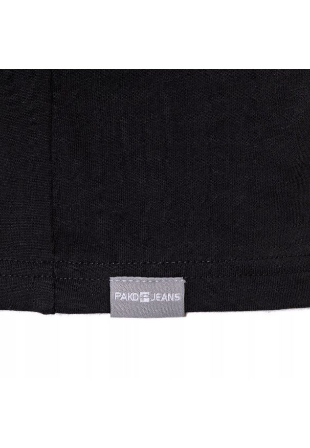 T-Shirt (Koszulka) Męska - Pako Jeans - Napis, Nadruk, Czarna. Okazja: na co dzień. Kolor: czarny. Materiał: bawełna. Wzór: nadruk. Styl: casual