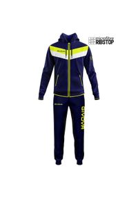 Givova Matador dres z mikrofibry, rozmiar M. Kolor: niebieski, czarny, wielokolorowy. Materiał: dresówka, mikrofibra
