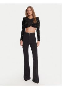 Elisabetta Franchi Body TO-046-57E2-V370 Czarny Slim Fit. Kolor: czarny. Materiał: syntetyk #5