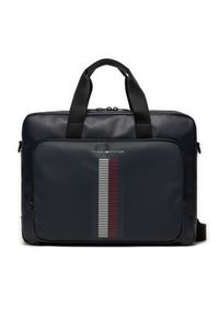 TOMMY HILFIGER - Tommy Hilfiger Torba na laptopa AM0AM12974 Granatowy. Kolor: niebieski. Materiał: skóra