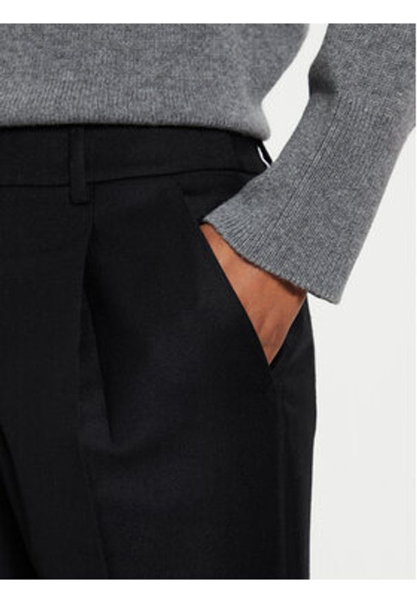 Weekend Max Mara Spodnie materiałowe Caldaia 2425136132 Czarny Straight Fit. Kolor: czarny. Materiał: wełna