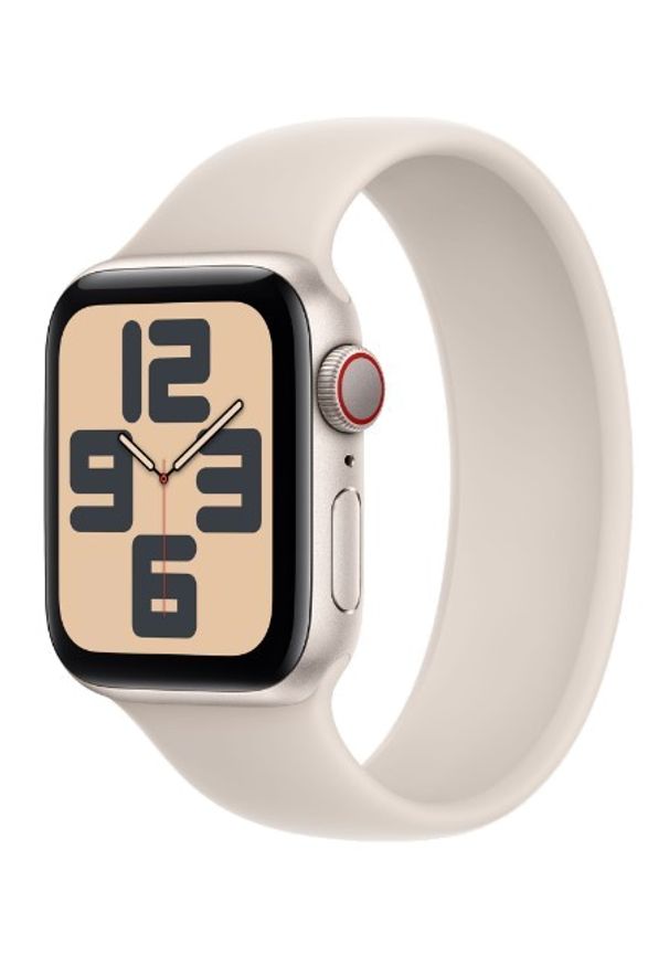 APPLE - Smartwatch Apple Watch SE GPS+Cellular 44mm aluminium Księżycowa Poświata | Księżycowa Poświata opaska sportowa. Rodzaj zegarka: smartwatch. Styl: sportowy