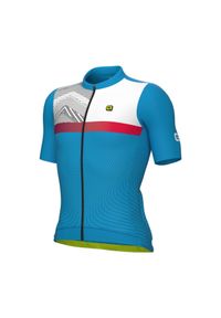 ALÉ CYCLING - Koszulka rowerowa męska Alé Zig Zag. Kolor: biały, wielokolorowy, niebieski