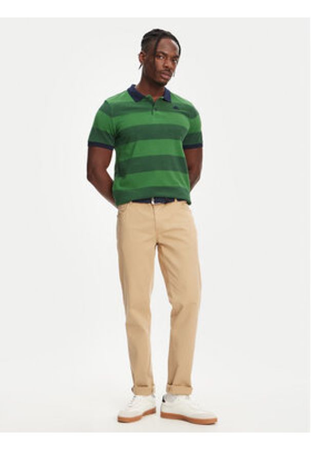 Robe di Kappa Polo Ming 64126KW Zielony Slim Fit. Typ kołnierza: polo. Kolor: zielony. Materiał: bawełna