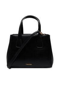 Calvin Klein Torebka Ck Mini Tote Crossbody LV04F3520G Czarny. Kolor: czarny. Materiał: skórzane #5