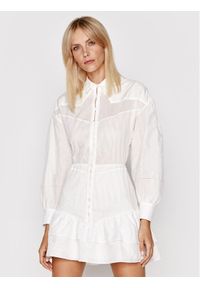 IRO Sukienka koszulowa Josey AO532 Biały Regular Fit. Kolor: biały. Materiał: jedwab. Typ sukienki: koszulowe