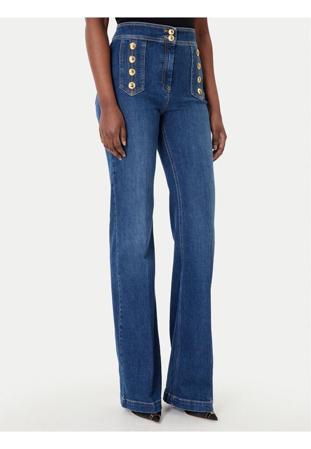 Elisabetta Franchi Jeansy PJ-19D-61E2 Niebieski Regular Fit. Kolor: niebieski