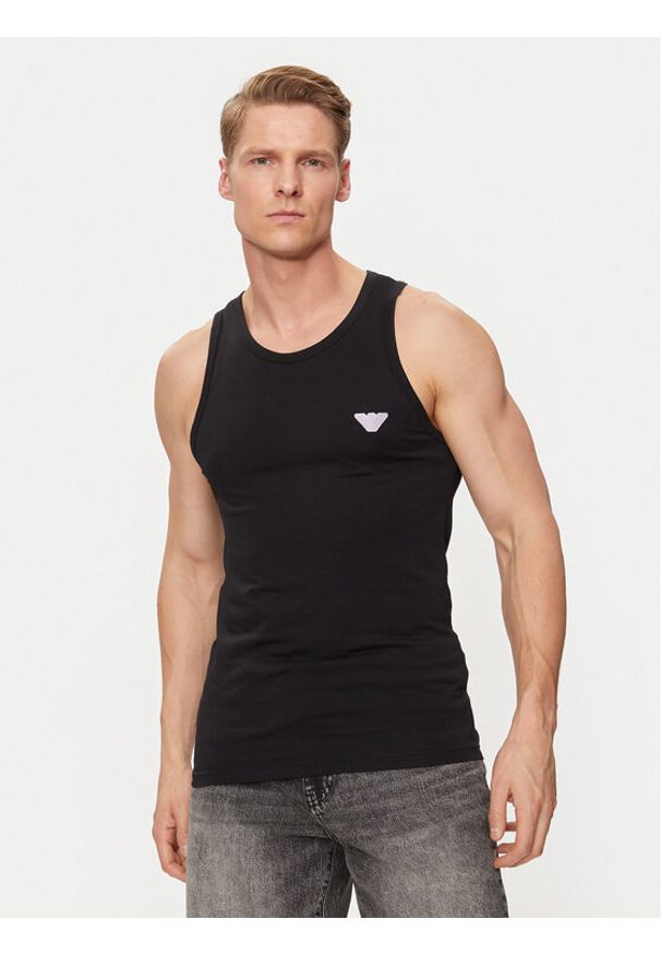 Emporio Armani Underwear Tank top 110828 4R512 00020 Czarny Slim Fit. Kolor: czarny. Materiał: bawełna