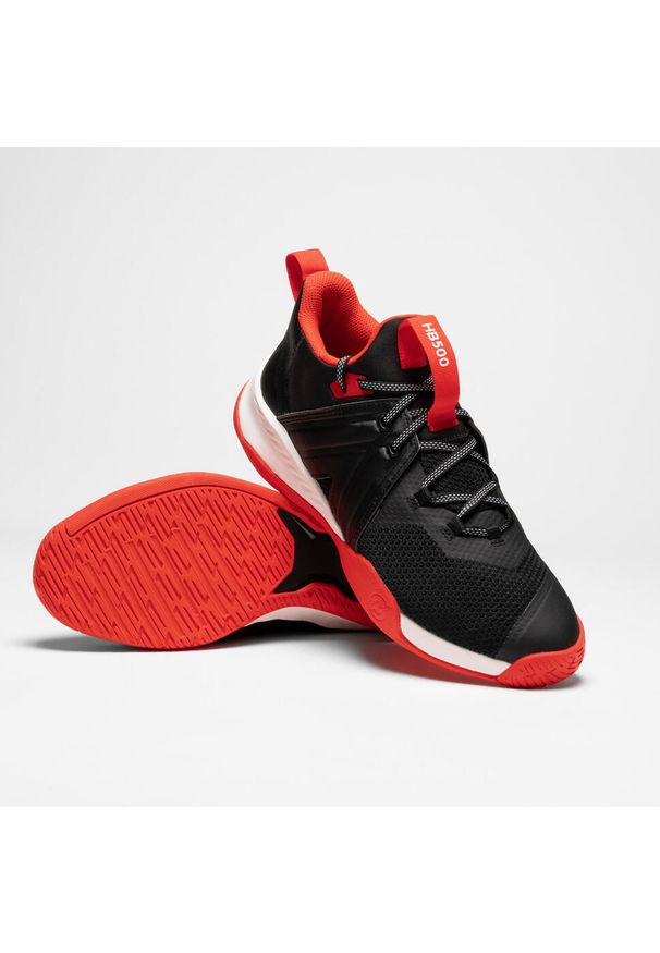 ATORKA - Buty do piłki ręcznej Atorka H500 Faster. Zapięcie: zamek. Kolor: biały, czerwony, czarny, wielokolorowy. Materiał: guma. Sport: piłka ręczna