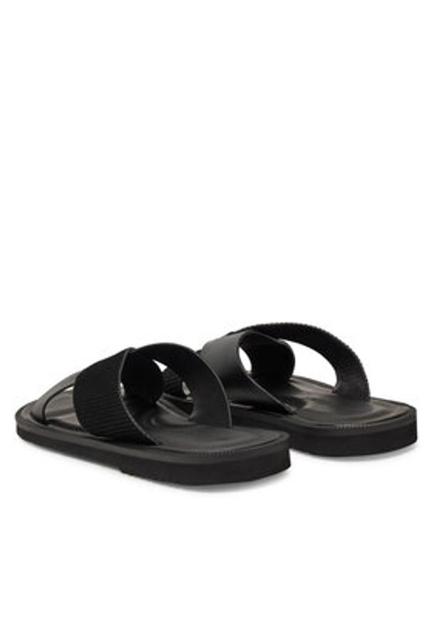 Emporio Armani Klapki X4P124 XR340 K001 Czarny. Kolor: czarny. Materiał: skóra