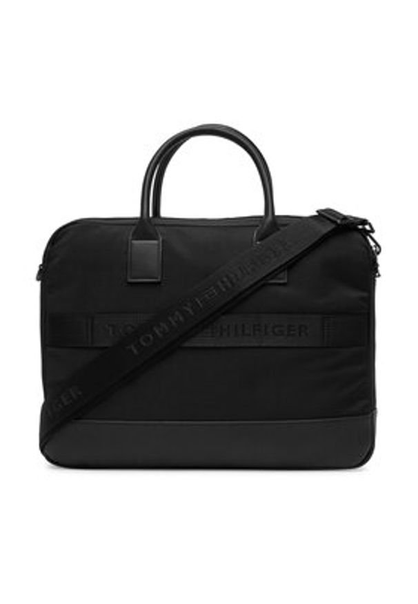TOMMY HILFIGER - Tommy Hilfiger Torba na laptopa Th Nylon Travel Computer Bag AM0AM13470 Czarny. Kolor: czarny. Materiał: materiał